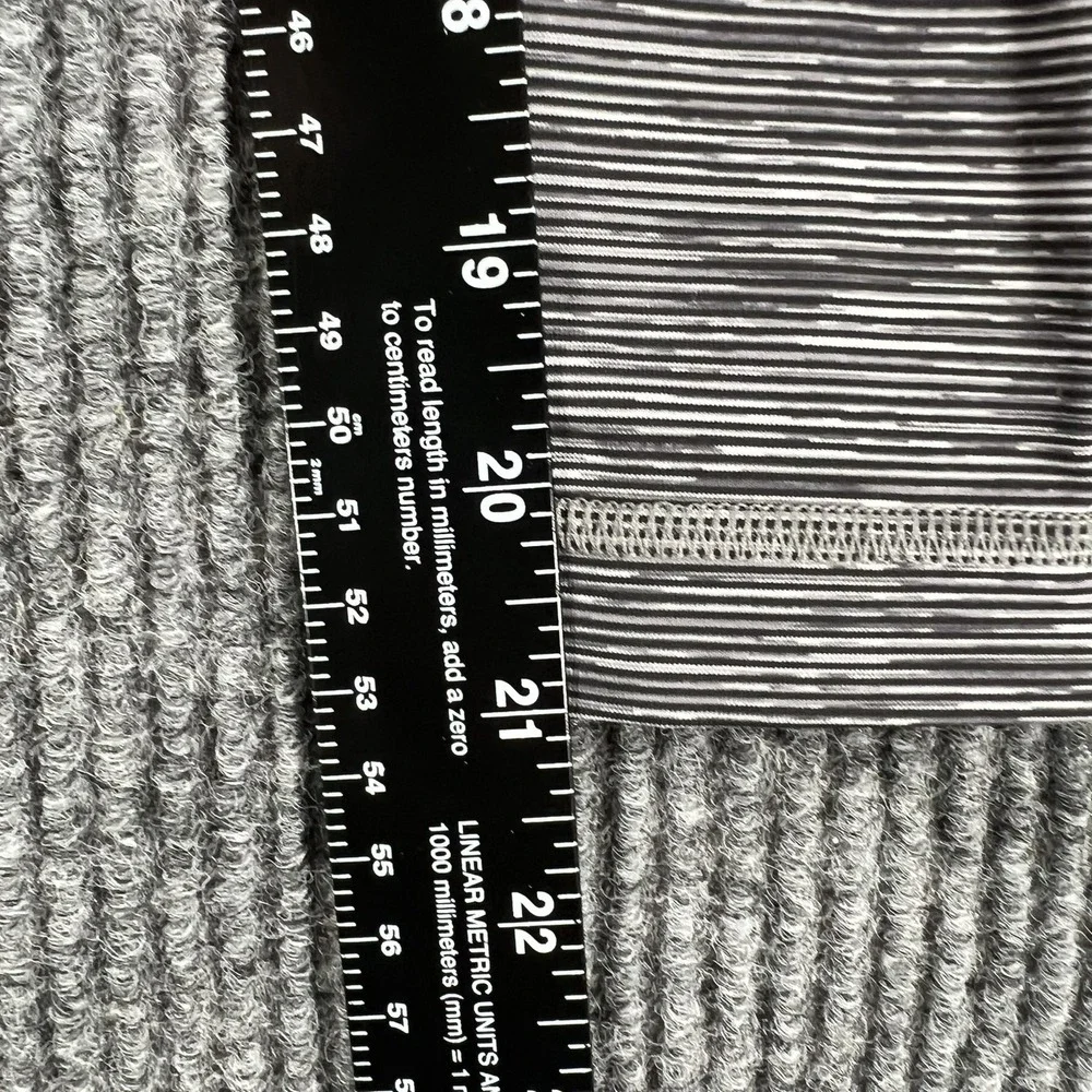 Lululemon Pants Womens 8 Gray Black Orange Speed Tight Leggings Striped Athletic - Picture 10 of 16